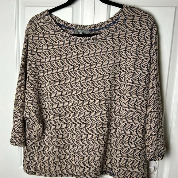 Habitat style 54213 boxy drop pullover crew neck dolma. 3/4 sleeves ,boxy sz med - Picture 2 of 16